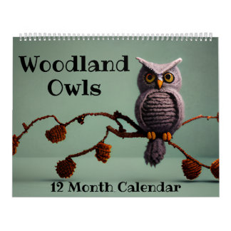 Cute Woodland Owls Baby shower Child Nursery Decor Kalender