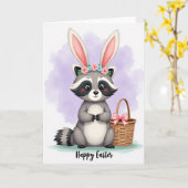 Cute Woodland Pasen Creatuur Kaart (Gele Bloem)