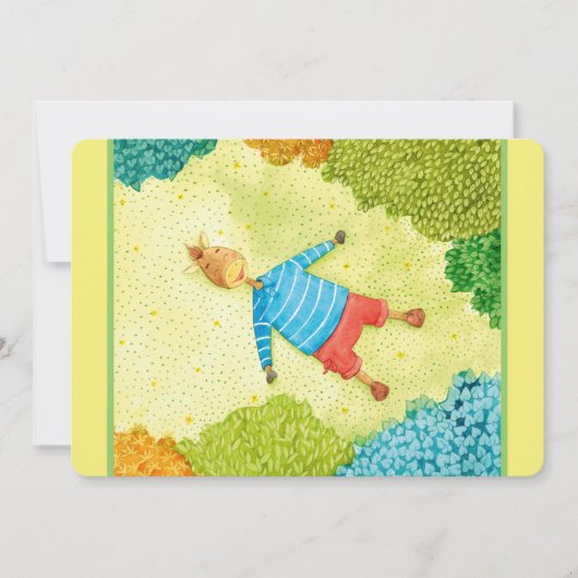 Cute Woodland Pony Baby shower Kaart (Voorkant)