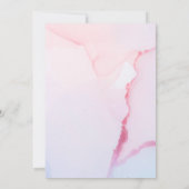 Cute Woodland Rabbit Floral Pink Virtual Shower Kaart (Achterkant)