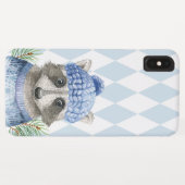 Cute Woodland Raccoon in Winter Pet Case-Mate iPhone Case (Achterkant (horizontaal))