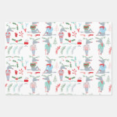 Cute Woodland Reindeer Animal Kerstmis Inpakpapier Vel (Voorkant 3)