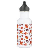 Cute Woodland Squirrel Autumn Pattern Waterfles (Rechts)