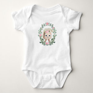Cute Woodland Squirrel baby girl Romper
