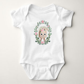 Cute Woodland Squirrel baby girl Romper
