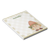 Cute Woodland Strawberry Gnome Notitieblok (Schuin)