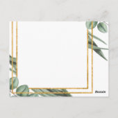 Cute Woodland Teddy Bear Baby shower Bingo Kaart (Achterkant)