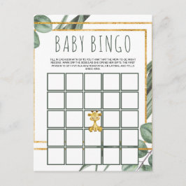 Cute Woodland Teddy Bear Baby shower Bingo Kaart