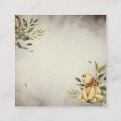 Cute Woodland Teddy Bear Baby shower Book Request  Informatiekaartje (Achterkant)