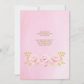 Cute Woodland Valentijns  Girl Virtual Baby shower Kaart (Achterkant)