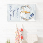 Cute Woodland Vos Baby Shower Spandoek (Insitu)