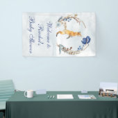 Cute Woodland Vos Baby Shower Spandoek (Beurs)