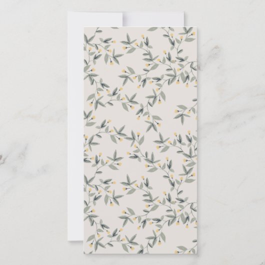 Cute Woodland Waterverf Lion Foliage Baby shower Bedankkaart (Achterkant)