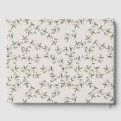 Cute Woodland Waterverf Lion Foliage Baby shower Gastenboek (Achterkant)