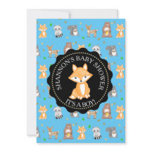 Cute Woodlands Animals Fox Baby shower