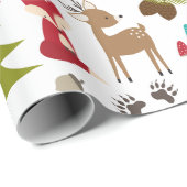Cute Woodsy Woodland Animal Wrapping Paper Cadeaupapier (Rol Hoek)