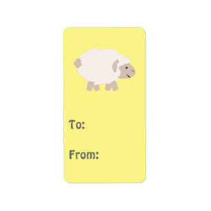 Cute Wooly lamb Etiket