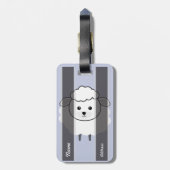 Cute Wooly Lamb Face Bagagelabel (Achterkant verticaal)