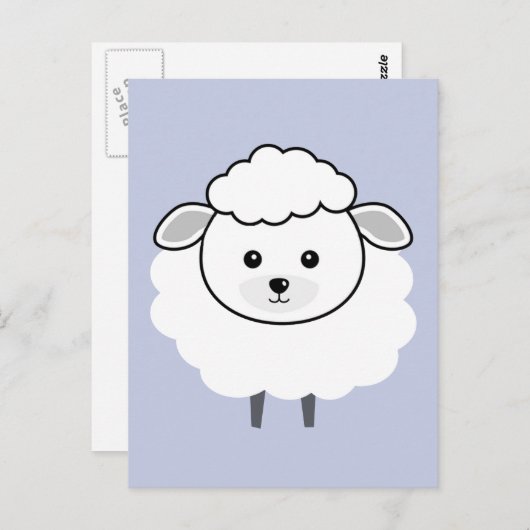 Cute Wooly Lamb Face Briefkaart (Voorkant / Achterkant)