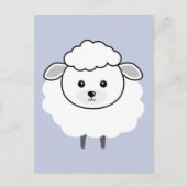 Cute Wooly Lamb Face Briefkaart (Voorkant)