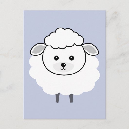 Cute Wooly Lamb Face Briefkaart (Voorkant)