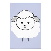 Cute Wooly Lamb Face Foto Afdruk (Voorkant)