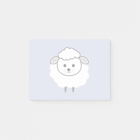 Cute Wooly Lamb Face Post-it® Notes (Voorkant)