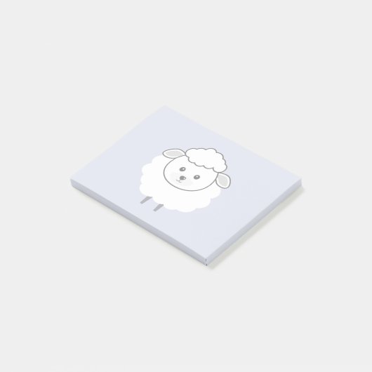 Cute Wooly Lamb Face Post-it® Notes (Schuin)
