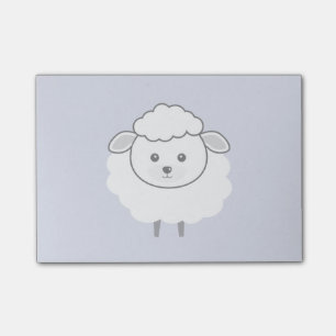 Cute Wooly Lamb Face Post-it® Notes