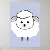 Cute Wooly Lamb Face Poster (Voorkant)