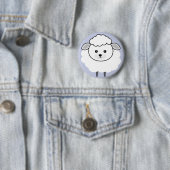 Cute Wooly Lamb Face Ronde Button 5,7 Cm (In situ)
