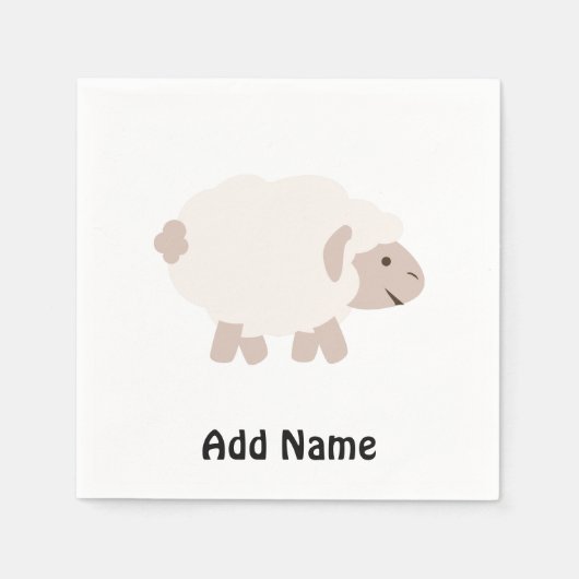 Cute Wooly lamb Servetten (Voorkant)