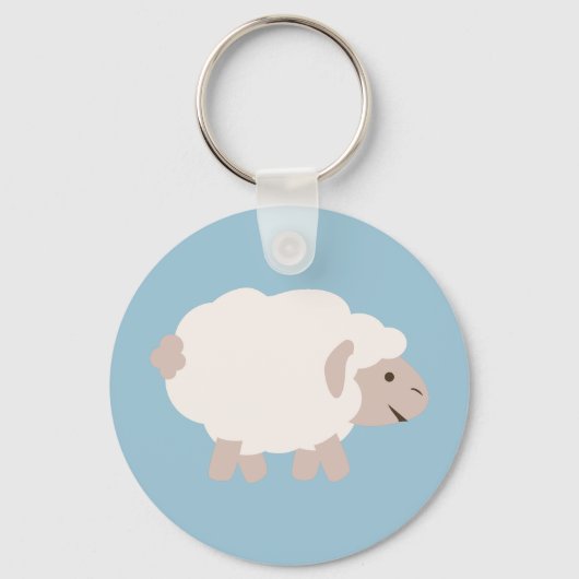 Cute Wooly lamb Sleutelhanger (Voorkant)