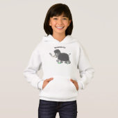 Cute wooly mammoth cartoon-illustratie (Voorkant volledig)