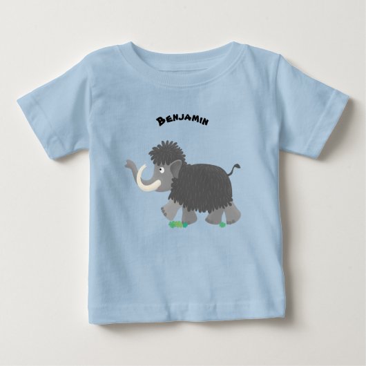 Cute wooly mammoth cartoon-illustratie (Voorkant)