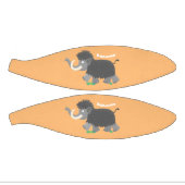 Cute wooly mammoth cartoon-illustratie basketbal (Panelen)