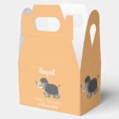 Cute wooly mammoth cartoon-illustratie bedankdoosjes (Geopend)