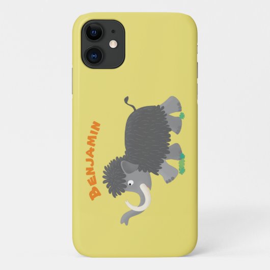 Cute wooly mammoth cartoon-illustratie Case-Mate iPhone case (Achterkant)