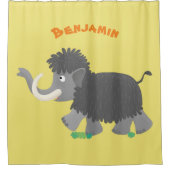 Cute wooly mammoth cartoon-illustratie douchegordijn (Voorkant)
