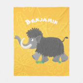 Cute wooly mammoth cartoon-illustratie fleece deken (Voorkant)