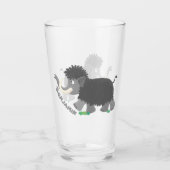 Cute wooly mammoth cartoon-illustratie glas (Voorkant)