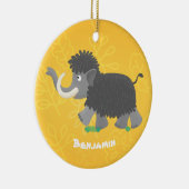 Cute wooly mammoth cartoon-illustratie keramisch ornament (Rechts)