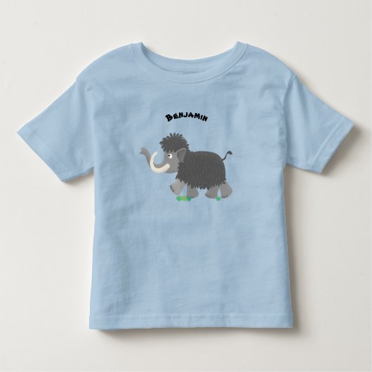 Cute wooly mammoth cartoon-illustratie kinder shirts (Voorkant)