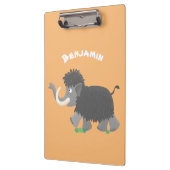 Cute wooly mammoth cartoon-illustratie klembord (Links)