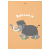 Cute wooly mammoth cartoon-illustratie klembord (Achterkant)