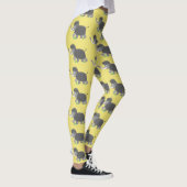 Cute wooly mammoth cartoon-illustratie leggings (Rechts)