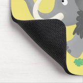 Cute wooly mammoth cartoon-illustratie muismat (Hoek)