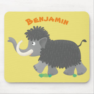 Cute wooly mammoth cartoon-illustratie muismat