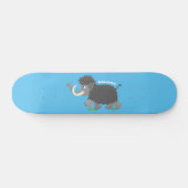 Cute wooly mammoth cartoon-illustratie persoonlijk skateboard (Horizontaal)