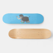 Cute wooly mammoth cartoon-illustratie persoonlijk skateboard (Horizontaal)